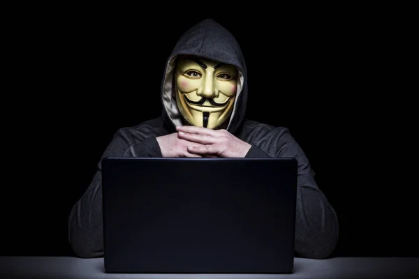 Hacker portre resim — Stok fotoğraf