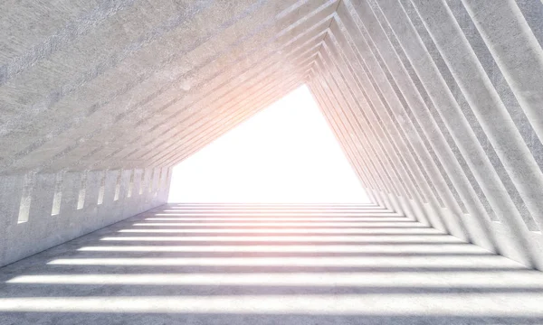 Современный бетонный интерьер 3d — стоковое фото