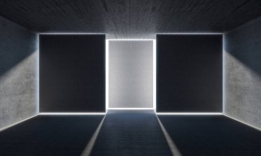 ışık ve beton Oda