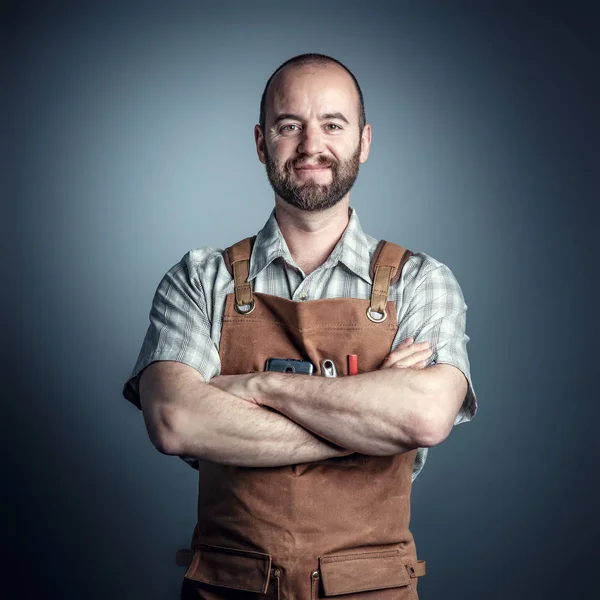 Confident wood worker — Stock Photo, Image