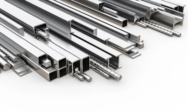 Metal profiles of different sizes and shapes. — Stock Photo, Image