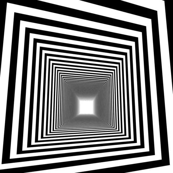 Optisk illusion, 3D abstrakt tunnel — Stockfoto