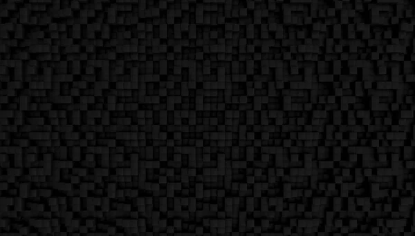 Fundo preto de uma série de cubos formando um mosaico . — Fotografia de Stock