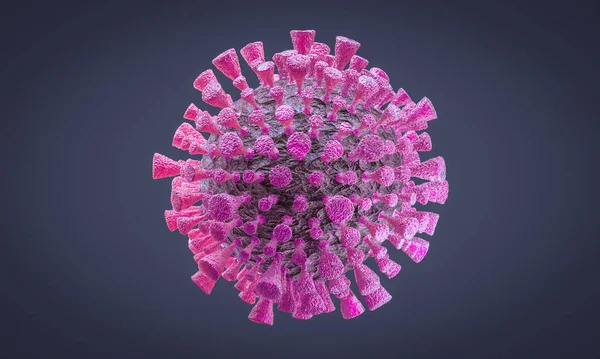Corona Virüsünün Ayrıntıları Mikroskop Altında Boyutlu Görüntüleme Asya Genel Grip — Stok fotoğraf