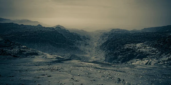 Paesaggio Desertico Nella Giordania Rurale Non Nessuno — Foto Stock