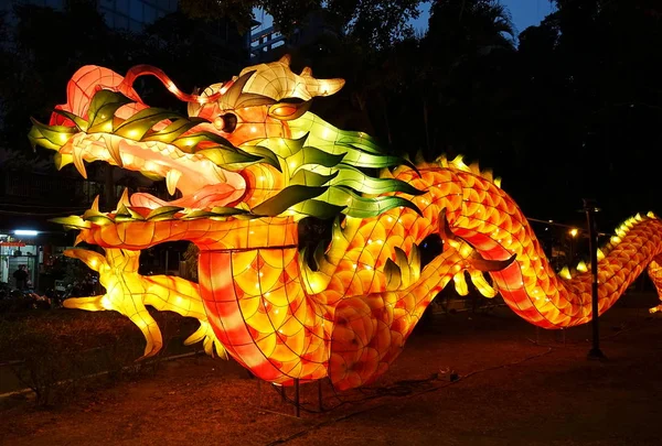 Chinese lantaarn in de vorm van een draak — Stockfoto