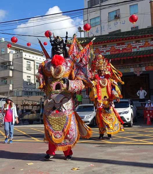 台湾寺庙舞者 — 图库照片