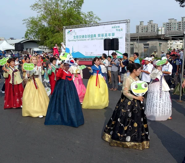Delegados coreanos en vestido tradicional —  Fotos de Stock