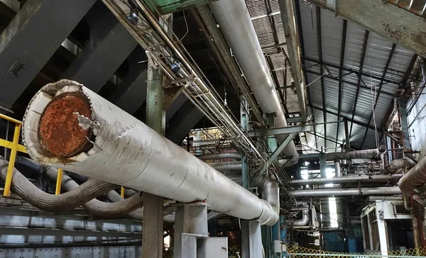 Interior View of an Abandoned Factory — Stock Photo, Image