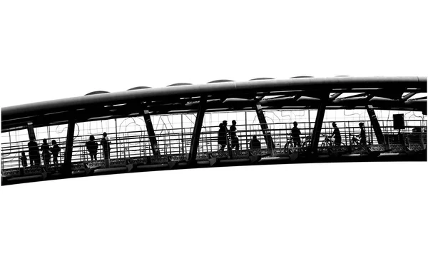 Gente en un puente —  Fotos de Stock