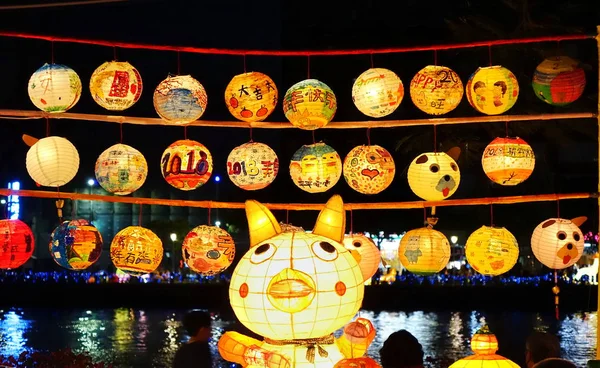 Het Festival van de lantaarn 2018 in Taiwan — Stockfoto