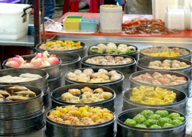 dim sum yemekleri ile vapurları