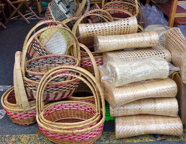 Handmade Baskets and Pillows — Stock Photo, Image