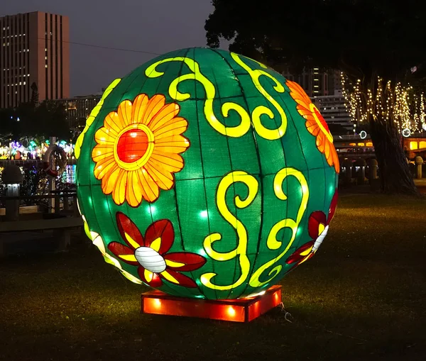 Kaohsiung Taiwan February 2020 Lampu Berwarna Dipajang Selama Festival Lentera — Stok Foto