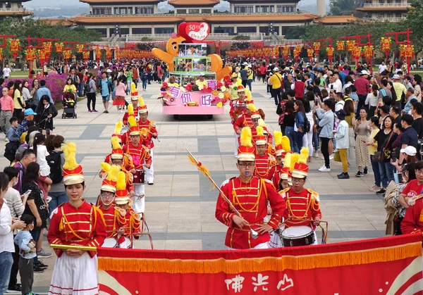 Kaohsiung Tajwan Stycznia 2020 Parada Buddyjskim Kompleksie Guang Shan Podczas — Zdjęcie stockowe