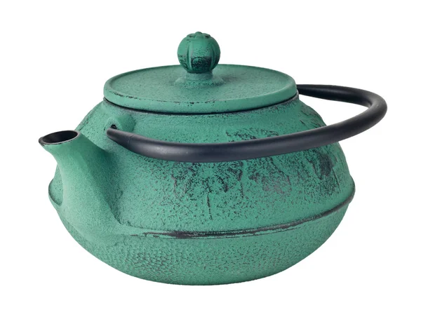 Chinese iron green traditional teapot — Stock Photo, Image