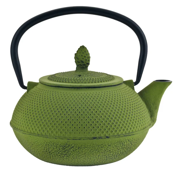 白色背景上孤立的传统茶壶 — 图库照片