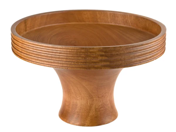 Wooden vase isolated — Stock Photo, Image