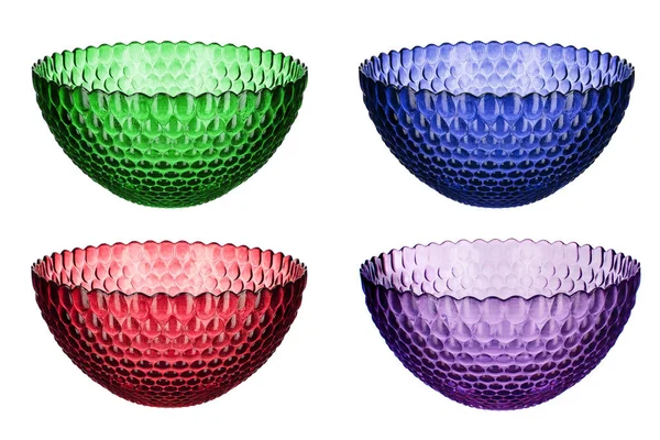 Set of colour empty salad bowl — Stock Photo, Image