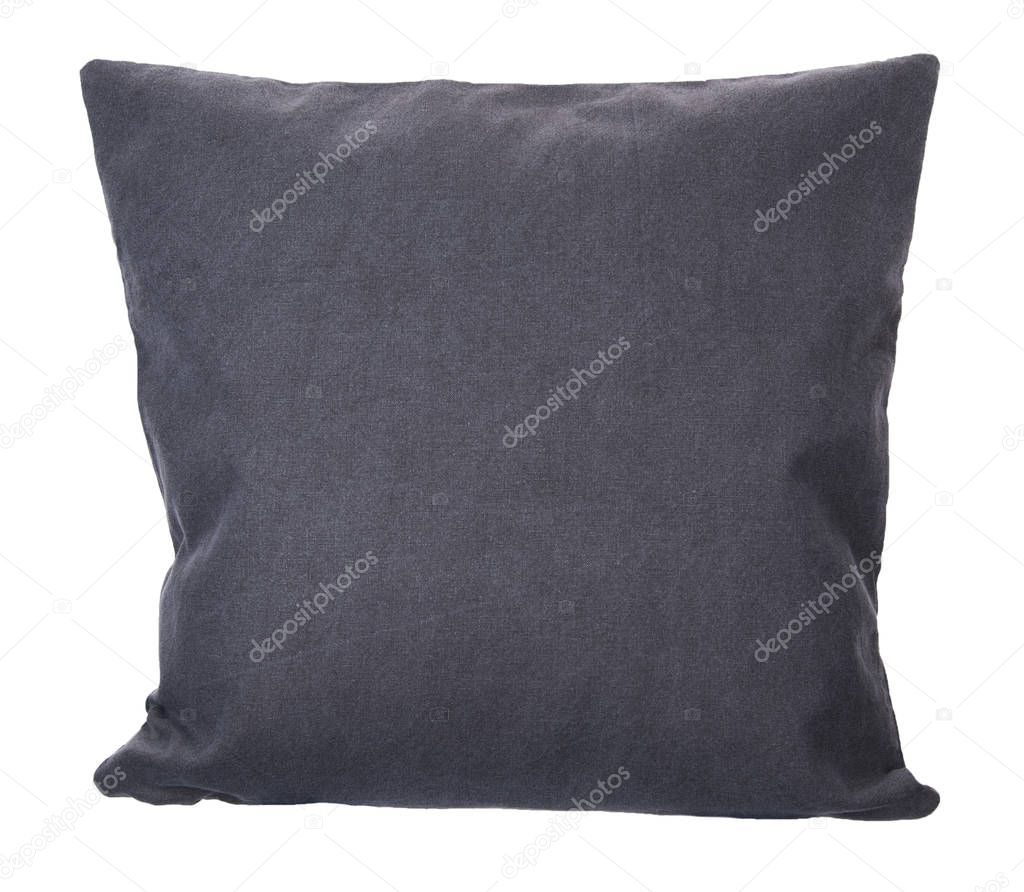 Close-up of decorative grey pillow