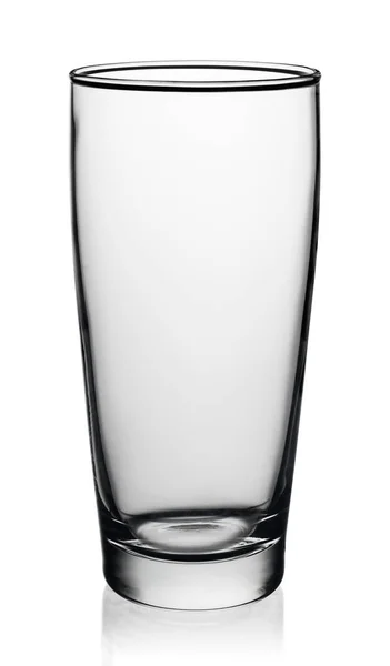 Leeg glas geïsoleerd op wit — Stockfoto