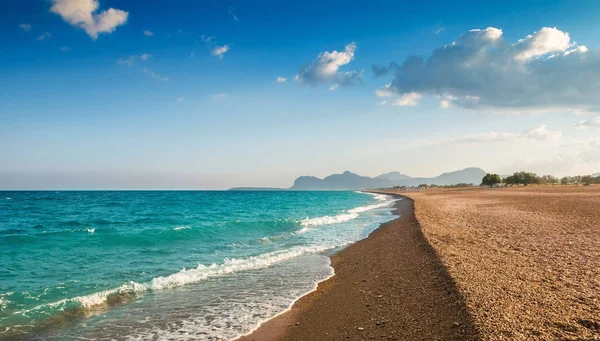 Beach, Rhodos, Řecko — Stock fotografie
