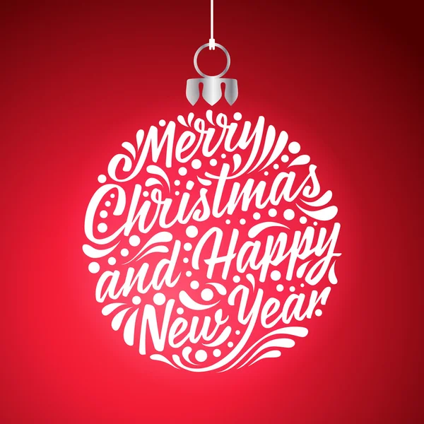 Carte de voeux des Fêtes Joyeux Noël et bonne année — Image vectorielle
