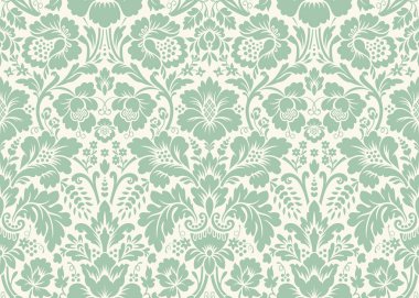 vektör sorunsuz çiçek damask desenli
