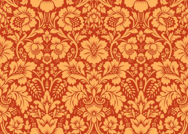 vektör sorunsuz çiçek damask desenli