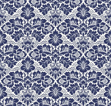 vektör sorunsuz çiçek damask desenli
