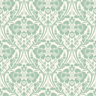vektör sorunsuz çiçek damask desenli