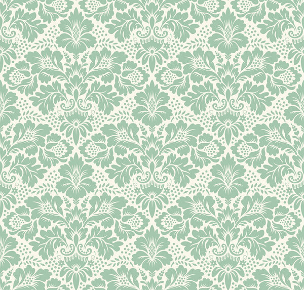 Vector seamless floral damask pattern