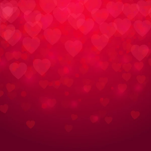 Día de San Valentín. Fondo corazones rojos — Vector de stock