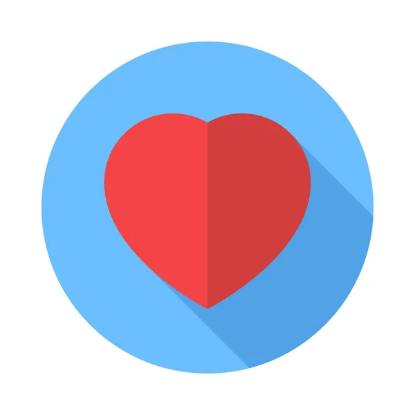Icono del corazón. Diseño plano icono vectorial — Archivo Imágenes Vectoriales