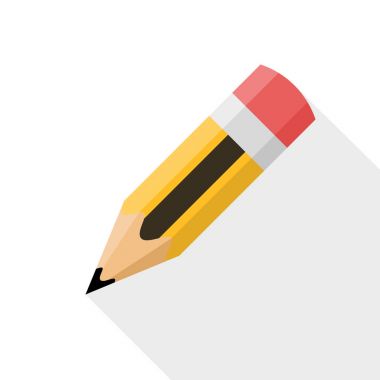 kalem. düz tasarım vektör simgesi