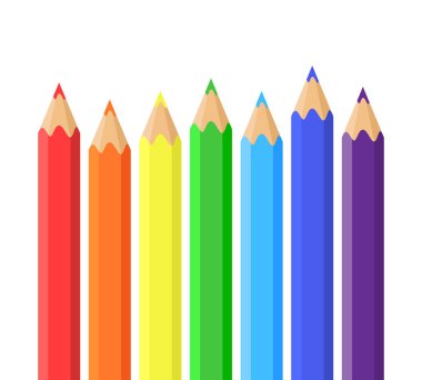 Gökkuşağı renkli kalemler