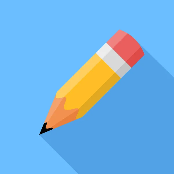 Pencil. Flat Design vector icon — Stock Vector