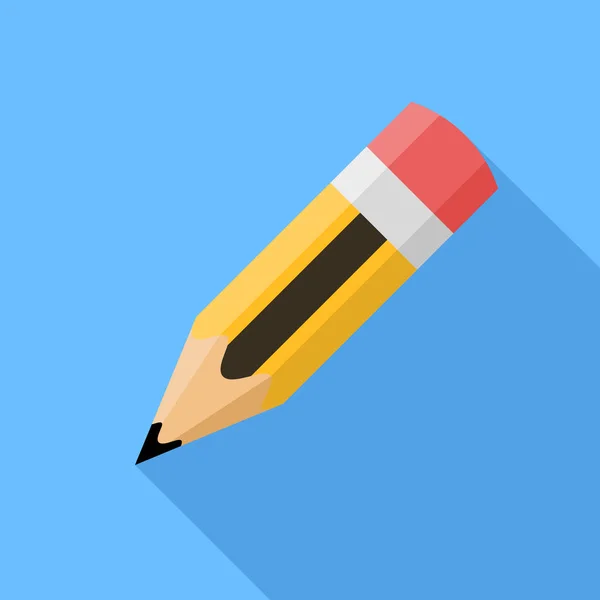 Crayon. Icône vectorielle Flat Design — Image vectorielle