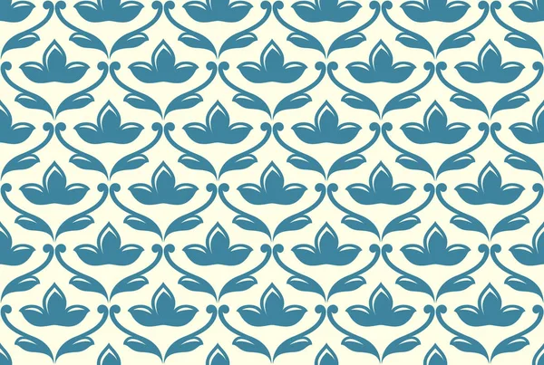 Patrón floral étnico sin costuras — Vector de stock