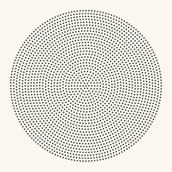 Halftone radial dotted pattern — Stock Vector