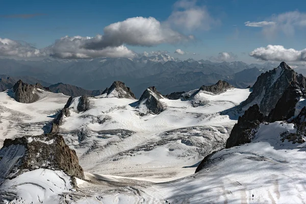 Jég és hó Mont Blanc környékén, Alpokban, Franciaországban. — Stock Fotó