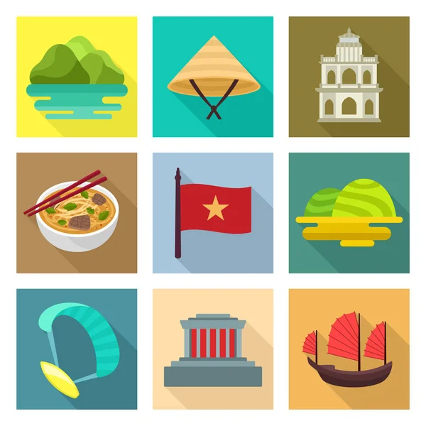 Tema de color vietnam — Vector de stock