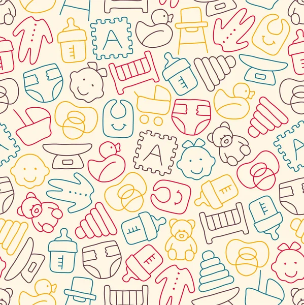 Modèle de marchandises pour bébés — Image vectorielle