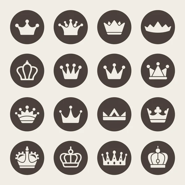 Иконки короны — стоковый вектор