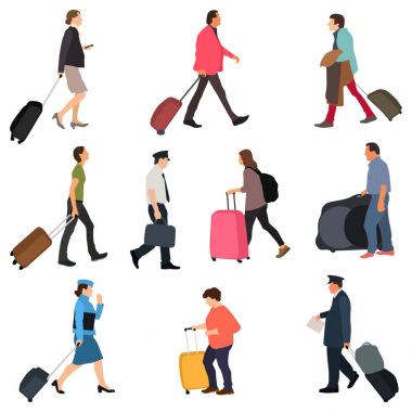 insanlar kümesi arka plan üzerinde seyahat