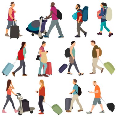 insanlar kümesi arka plan üzerinde seyahat