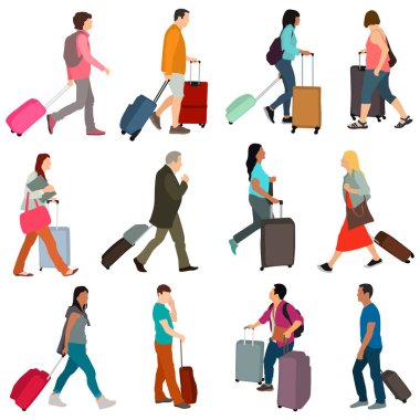 insanlar kümesi arka plan üzerinde seyahat