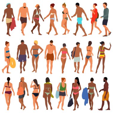 plaj insanlar arka plan üzerinde