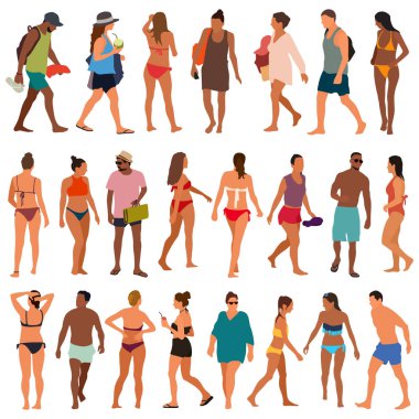 plaj insanlar arka plan üzerinde