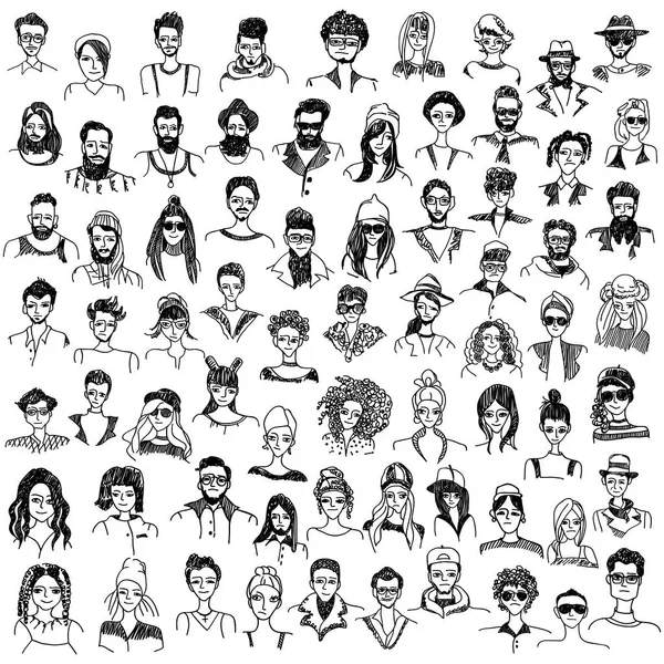 Personas situadas en segundo plano — Vector de stock